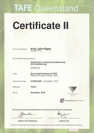 AUR20705 - Certificate II in Automotive Mechanical