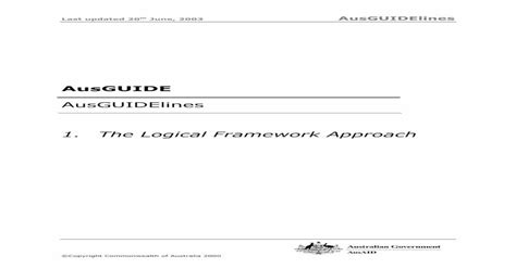 AUSGUIDE Logical Framework Manual
