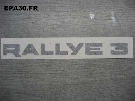 AUTOCOLLANT STICKER FACE ARRIERE SIMCA 1000 RALLYE 3