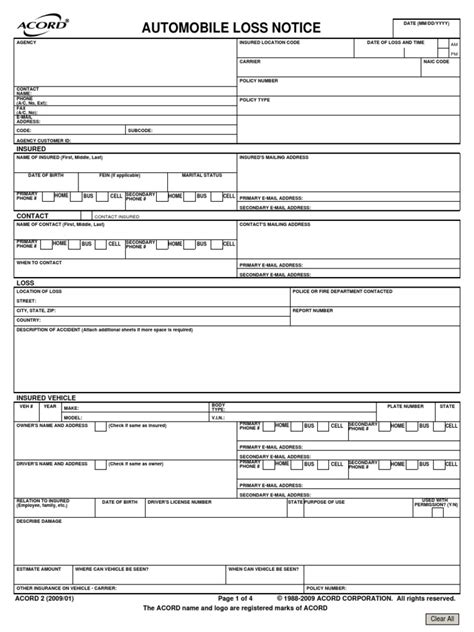 AUTOMOBILE LOSS NOTICE - Merchants Insurance …