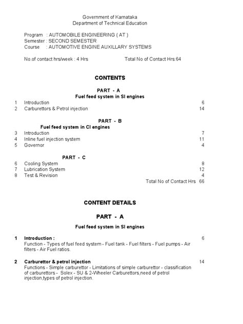 AUTOMOTIVE ENGINE AUXILLARY SYSTEMS LAB xls