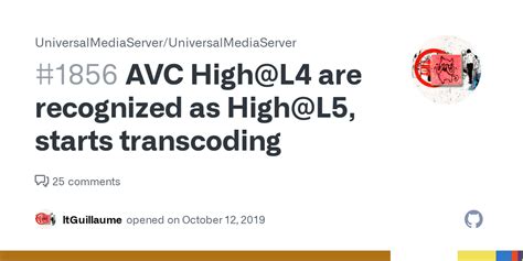 AVC High@L4 are recognized as High@L5, starts transcoding #1856 - GitHub