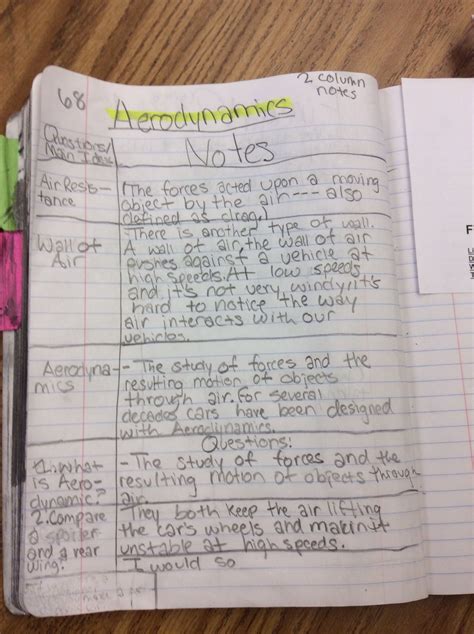 AVID Elementary students creating two column notes. AVID Elementary