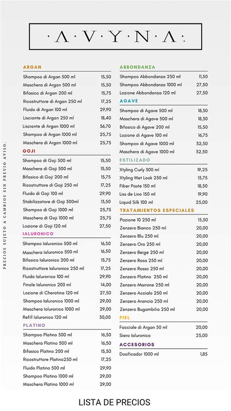 AVYNA COSMETICS PRECIOS