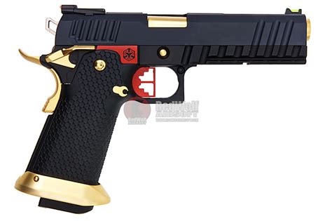 AW Custom HX20 Hi Capa GBB Airsoft Pistol - Black RedWolf