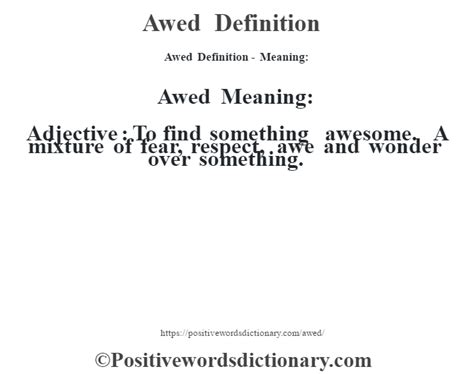 AWED Definition & Meaning