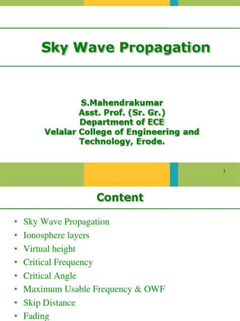 AWP Unit 5 Sky Wave Propagation 1