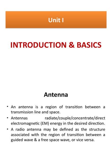 AWP Unit I Antenna Basics