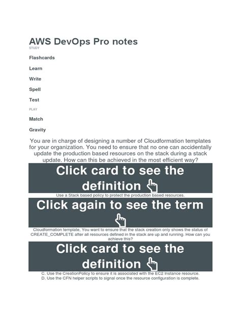 AWS DevOps Pro notes