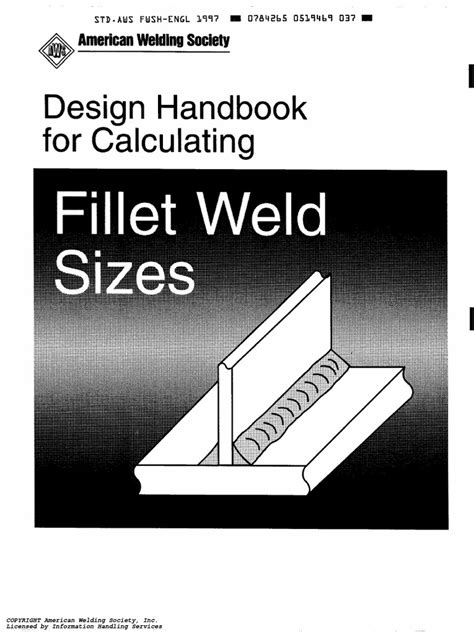 AWS FWSH 1997 Design Handbook for Calculating Fillet Weld Sizes