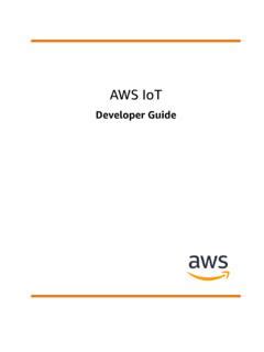 AWS IoT Developer Guide