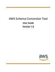 AWS Schema Conversion Tool: User Guide