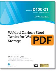 AWWA D100 96 <strong>AWWA D100 96 Welded Steel Tanks for Water Storage pdf</strong> Steel Tanks for Water Storage pdf
