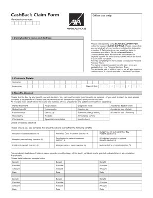 AXA PPP Claim Form pdf