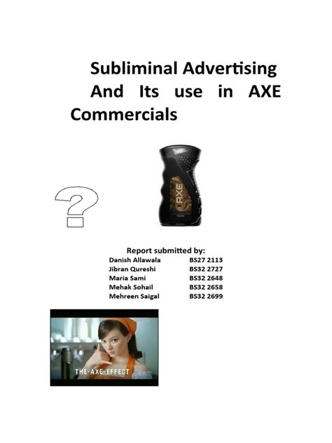 AXE Subliminal Advertising