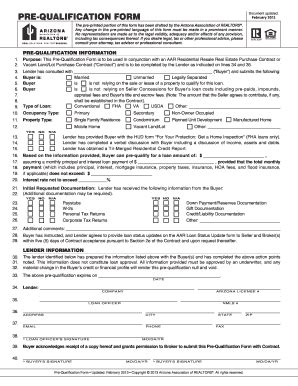 AZ PreQualification Form