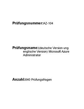 AZ-104 Musterprüfungsfragen