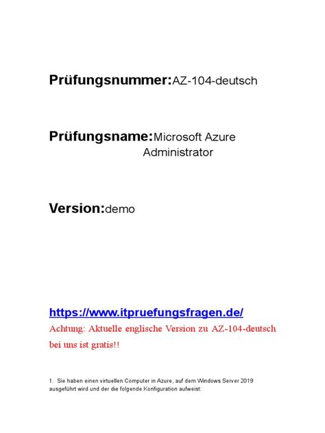 AZ-104-Deutsch Prüfungsinformationen