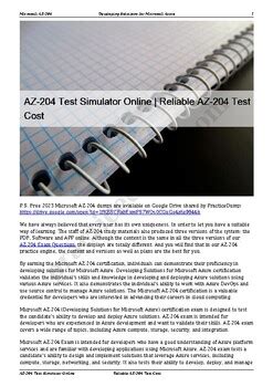 AZ-204 Testing Engine