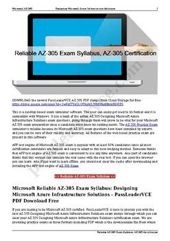 AZ-305 Reliable Exam Pdf