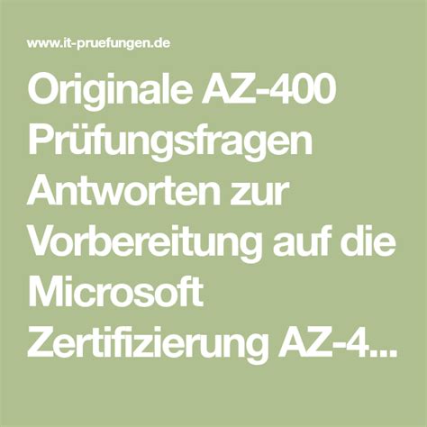 AZ-400 Prüfungsfragen