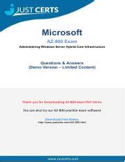 AZ-800 PDF Demo