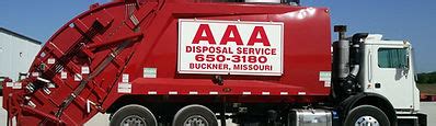 Aaa disposal. Does AAA disposal offer recycling services? Call Now for a Quote! AAA Disposal Service offers Recycling Service in some areas. Commercial Recycling Available. Call to see if we have your area covered and for details. Where is AAA disposal located in Missouri? AAA Disposal Service is a sanitation company located in Buckner, MO. 