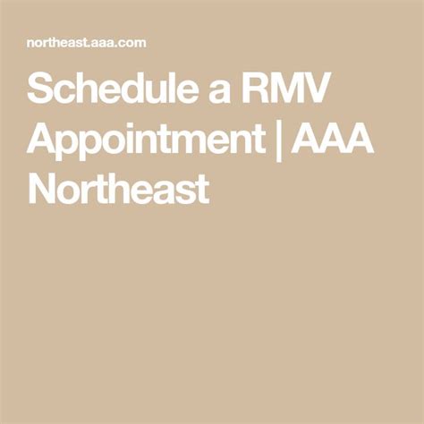 Aaa rmv appointment. AAA is appointment only. See www.aaa.com for a list of services and to make an appointment. Monday - Friday: 9:00 am-5:00 pm Saturday: 9:00 am-1:00 pm Peabody AAA (limited RMV services) 300 Andover Street, Peabody, MA 01960 ... If you're an AAA member, you can do your most common RMV business at this AAA location. AAA is appointment only. See ... 