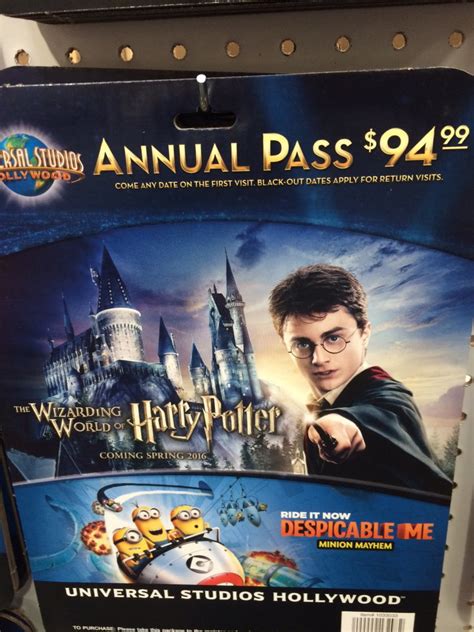 3. Purchase the day tickets or annual passes. Sometimes, Costco offers Universal Studios tickets. Other times, annual passes are on sale. If you're going for more than a day, though, it's probably a good idea to buy the annual passes, as a couple of days at the park will cost as much as an annual pass. [9]. 