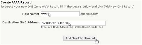 Aaaa dns record.  Here&rsquo;s a hint: it&rsquo;s all about IPv6.  Es h...
