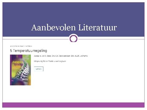 Aanbevolen literatuur