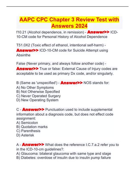Aapc Test Answers