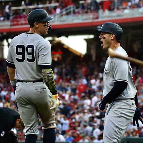 Aaron Judge, Anthony Rizzo homer as Yankees secure series opener against Reds