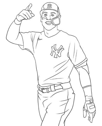 Aaron Judge Coloring Page Coloring Pages