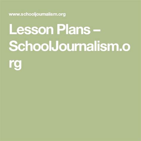 Aaron Ramponi Lesson Plan - SchoolJournalism.org