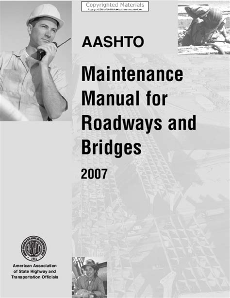 Aashto maintenance manual for roadways and bridges by. - Total de gymnastique 5000 manuel d'exercice.