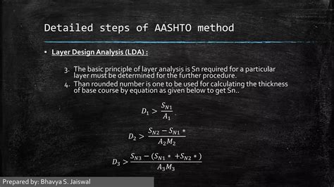 Aashto method of flexible pavement design ppt.  It then presents an example cal...