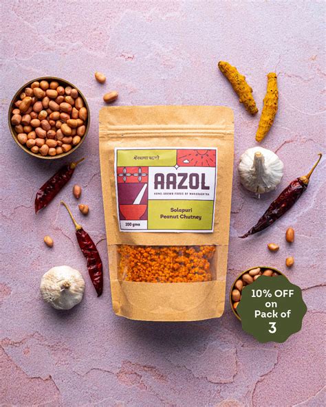 Aazol Solapuri Peanut Chutney (200g) Also Known as Shenga or …