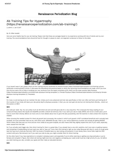 Ab Training Tips for Hypertrophy Renaissance Periodization
