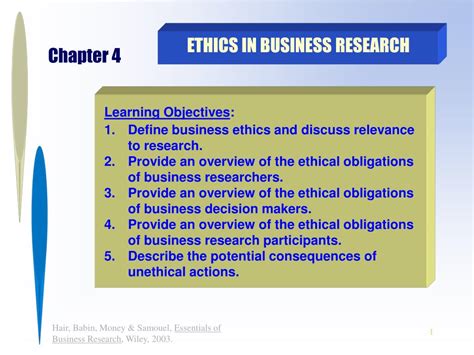 Ab az chapter05 Ethics in Business Research