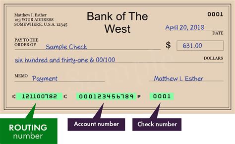 BANK OF THE WEST OFFICE & BRANCH LOCATIONS. ABA/Routing Number: 121100782 Bank Name: BANK OF THE WEST Bank Location: PO BOX 87003 LOS ANGELES, CA 90087-7003 Phone Number: (323) 727-3605. 