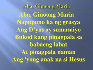 Aba Ginoong Maria 1