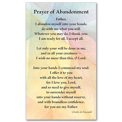 Abandonment of the Prayer