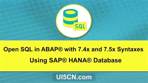 Abap Basics Open SQL