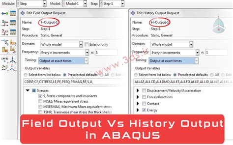 Abaqus field output node set.  History output will be written every increment.  ...