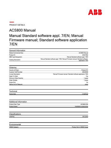 Abb acs800 programming manual pdf free download.  See section Document library on th...