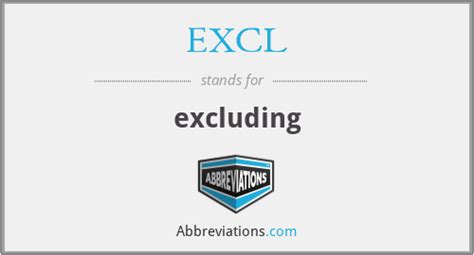 Abbreviation For Exclude