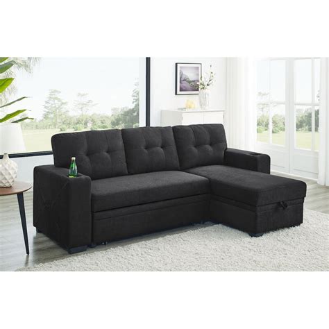 This low-slung sectional showcases a contemporary look that works with a variety of aesthetics, adding both style and substance to your space! Its square arms and squashy cushions create a clean-lined silhouette that gives your living room a tailored update. Founded atop a eucalyptus and plywood frame, it's upholstered with foam and polyester cushioning and polyester fabric in a solid neutral hue. 