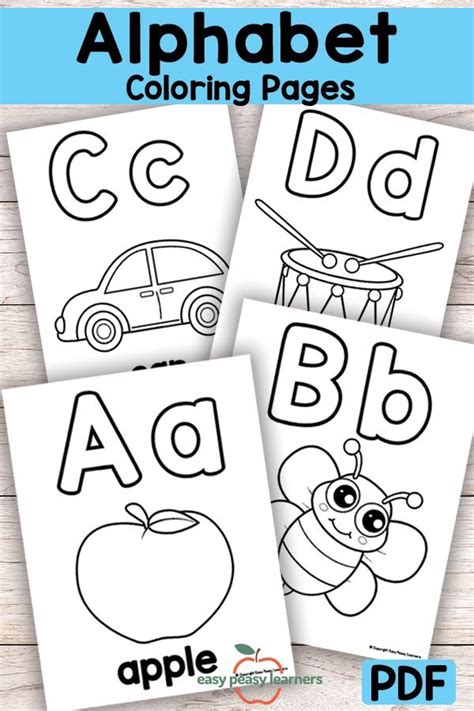 Abc Coloring Pages Easy Coloring Pages