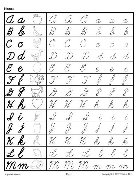 Abc In Cursive Uppercase Download Printable Cursive Alphabet Free!